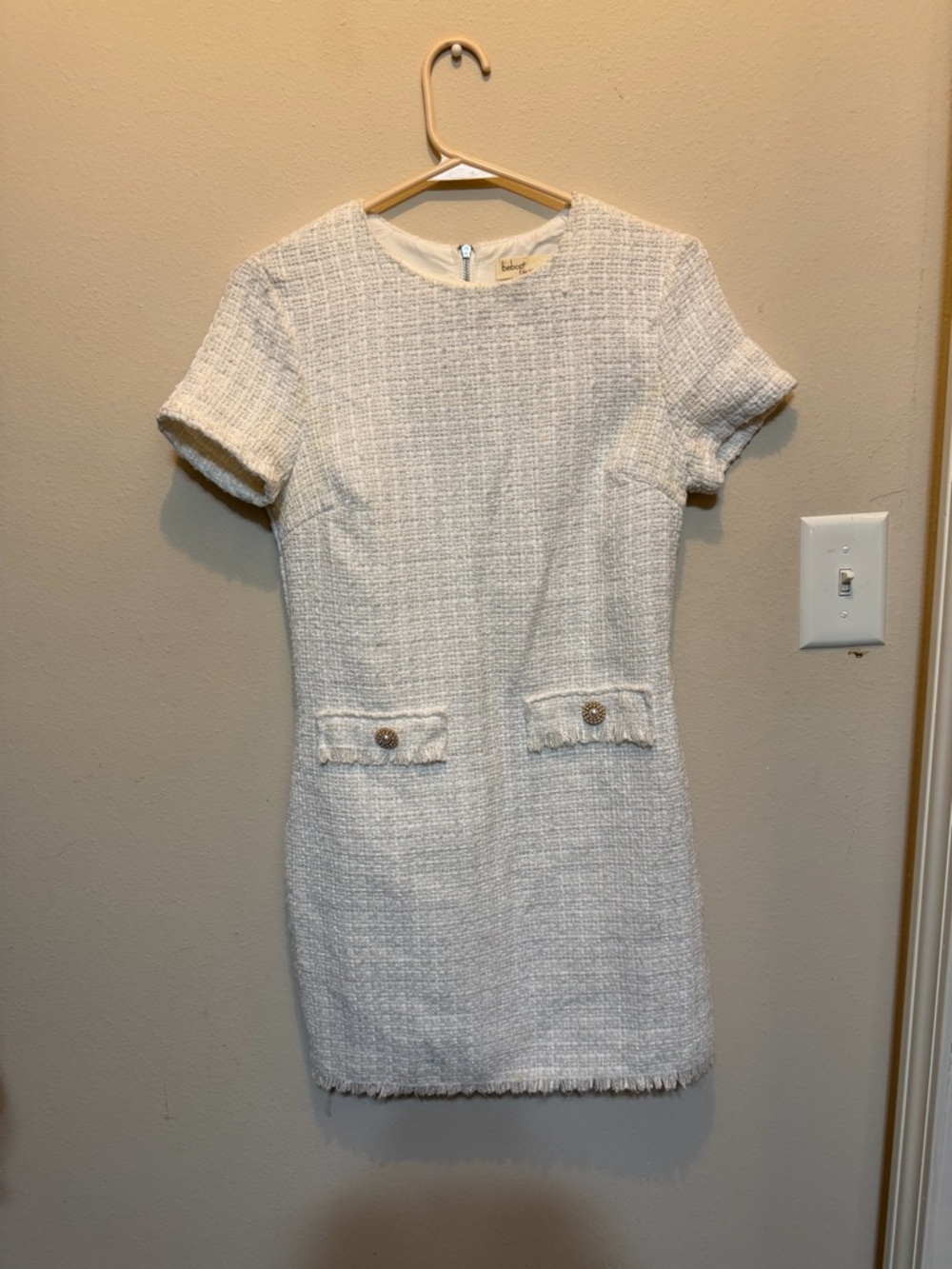 Cream colored knit dress
